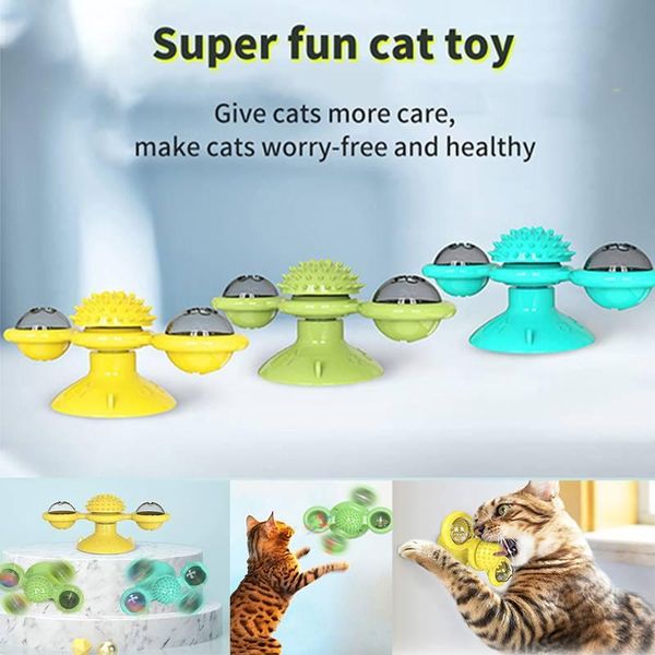 cat toys pet interactive toy turning windmill with led light flashing turntable teasing tickle cats hair brushs
cat toys pet interactive toy turning windmill with led light flashing turntable teasing tickle cats hair brushs