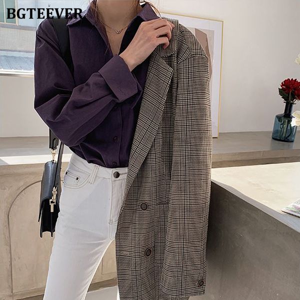 bgteever vintage turn-down collar women blouse shirts autumn winter thicken female blouse workwear purple shirts 2020, Black;green
bgteever vintage turn-down collar women blouse shirts autumn winter thicken female blouse workwear purple shirts 2020, Black;green