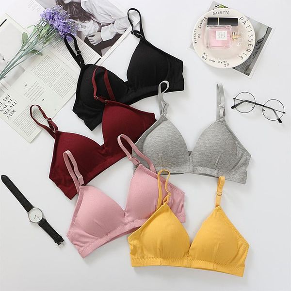 ins fashion women bra cotton breathable push up bra lady tube tup bras bralette ropa interior underwear 5 color b0080, Red;black 
ins fashion women bra cotton breathable push up bra lady tube tup bras bralette ropa interior underwear 5 color b0080, Red;black