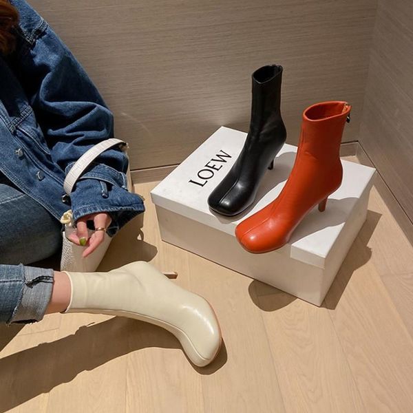 boots soft sheep skin leather women booties black red beige stiletto heels chic big round toe woman short shoe
boots soft sheep skin leather women booties black red beige stiletto heels chic big round toe woman short shoe