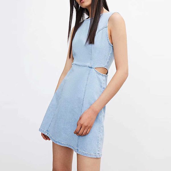 za dress summer fashion simple hollow denim young women casual chic street youth student elegant dres 210601, Black;gray
za dress summer fashion simple hollow denim young women casual chic street youth student elegant dres 210601, Black;gray