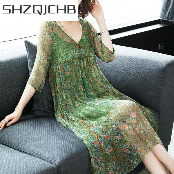 casual dresses shzq summer dress 100% real silk women clothes 2021 boho floral midi + shirt elegant ladies v neck vestidos 8739, Black;gray
casual dresses shzq summer dress 100% real silk women clothes 2021 boho floral midi + shirt elegant ladies v neck vestidos 8739, Black;gray