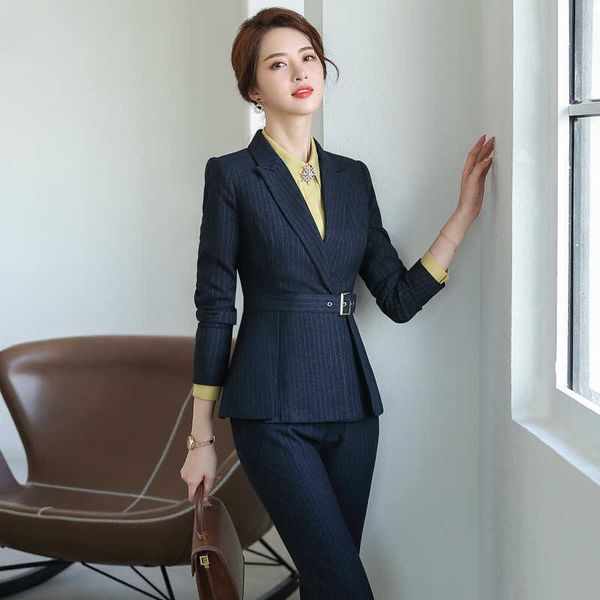 women's suit set pants long sleeve striped winter jacket female two-piece slim trousers career office 210527, White
women's suit set pants long sleeve striped winter jacket female two-piece slim trousers career office 210527, White
