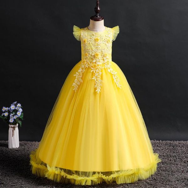 girl's dresses flower girls illusion appliques crystal o-neck short embroidery tulle floor-length luxury kids party princess gown f197, Red;yellow
girl's dresses flower girls illusion appliques crystal o-neck short embroidery tulle floor-length luxury kids party princess gown f197, Red;yellow