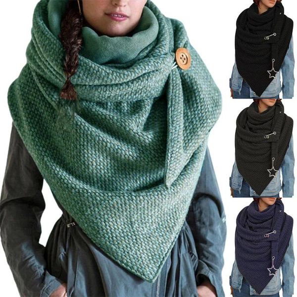 scarves women autumn winter solid color button star soft wrap thick warm scarf shawl casual clothing accessories, Blue;gray
scarves women autumn winter solid color button star soft wrap thick warm scarf shawl casual clothing accessories, Blue;gray