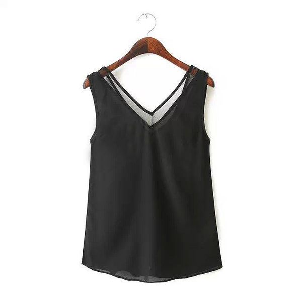 women's tanks & camis lugentolo women tank summer solid color sleeveless v-neck mesh stitching vest t-shirt chiffon large size sexy, White
women's tanks & camis lugentolo women tank summer solid color sleeveless v-neck mesh stitching vest t-shirt chiffon large size sexy, White