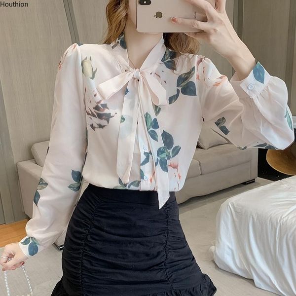women's blouses & shirts houthion silk long sleeve casual fashion printed shirt korean loose blouse bow full regular, White
women's blouses & shirts houthion silk long sleeve casual fashion printed shirt korean loose blouse bow full regular, White