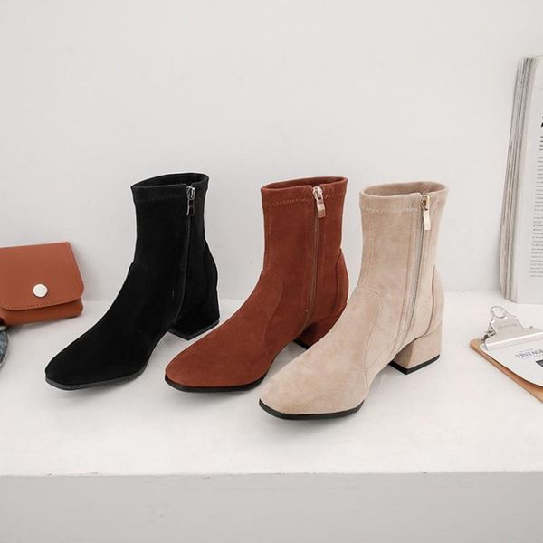 boots ochanmeb good quality women's faux suede leather stretch ankle black brown nude booties autumn fall shoes woman size 33-43
boots ochanmeb good quality women's faux suede leather stretch ankle black brown nude booties autumn fall shoes woman size 33-43