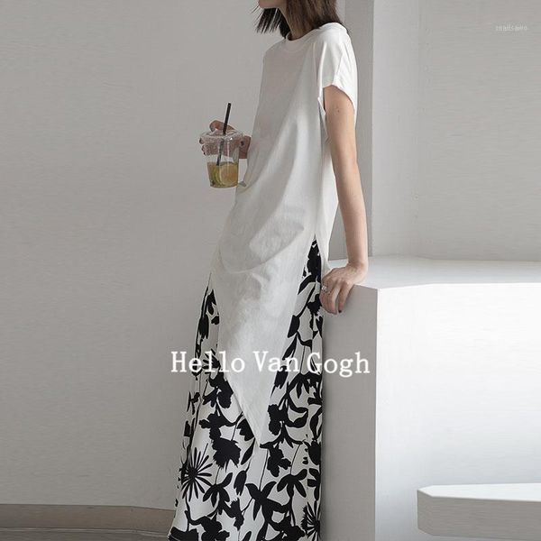 women's t-shirt vanovich korean style cotton wild solid color summer 2021 short-sleeved irregular round collar casual women t shirts, White
women's t-shirt vanovich korean style cotton wild solid color summer 2021 short-sleeved irregular round collar casual women t shirts, White