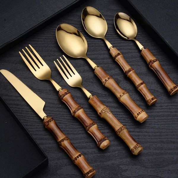 dinnerware sets bamboo tableware set steel wooden handle utensils for kitchen steak knife fork spoons dinner cutlery
dinnerware sets bamboo tableware set steel wooden handle utensils for kitchen steak knife fork spoons dinner cutlery