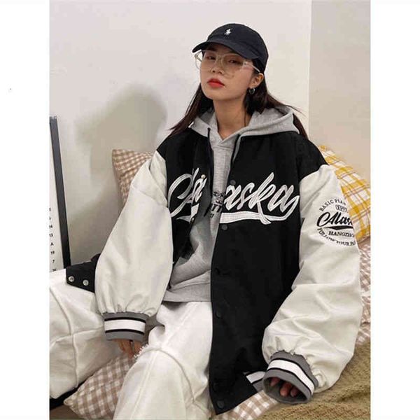 women's jackets baseball uniform for women spring and autumn high-quality loose thin couple retro clothes oversized jacket 2kwd, Black;brown
women's jackets baseball uniform for women spring and autumn high-quality loose thin couple retro clothes oversized jacket 2kwd, Black;brown