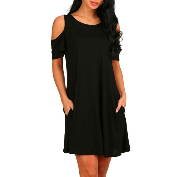 casual dresses summer cold shoulder dress plus size short sleeve o neck elegant for women clothing vestidos mujer verano 2021, Black;gray
casual dresses summer cold shoulder dress plus size short sleeve o neck elegant for women clothing vestidos mujer verano 2021, Black;gray