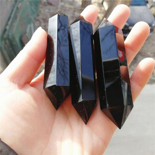 decorative objects & figurines 1pcs 85-95mm drop natural black obsidian crystal double points wand polished healing wholesales price
decorative objects & figurines 1pcs 85-95mm drop natural black obsidian crystal double points wand polished healing wholesales price