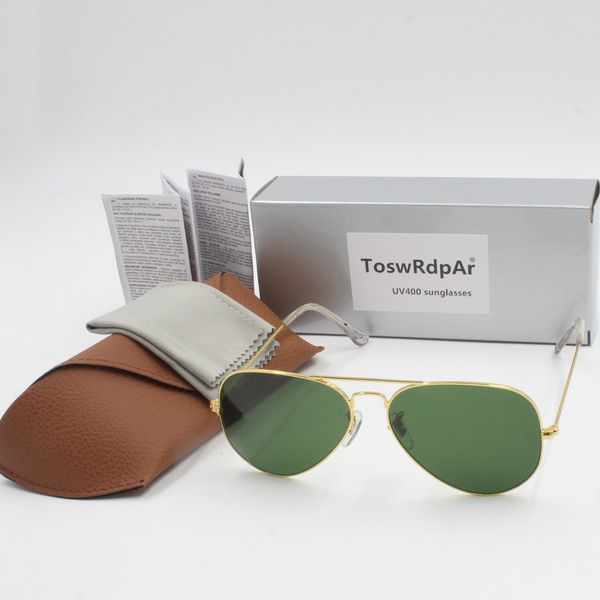 1pcs designer brand classic pilot sunglasses fashion women sun glasses uv400 gold frame green mirror 58mm men's 62mm lens with box, White;black
1pcs designer brand classic pilot sunglasses fashion women sun glasses uv400 gold frame green mirror 58mm men's 62mm lens with box, White;black