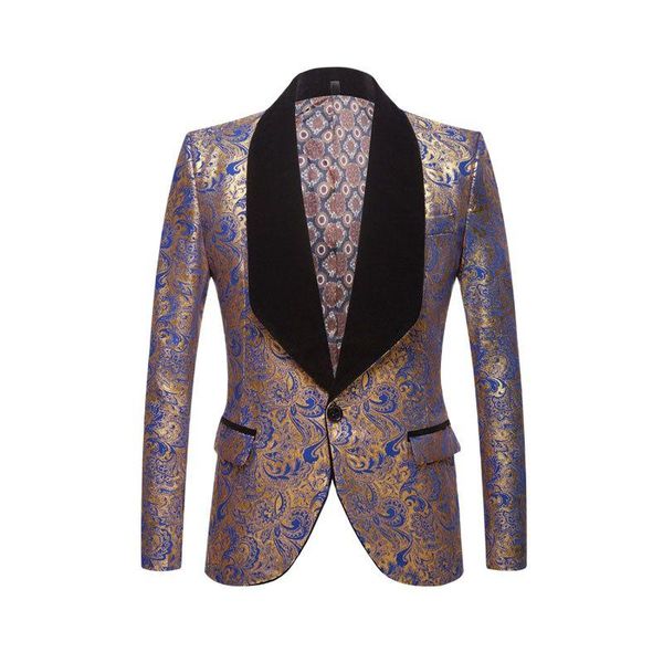 men's suits & blazers 2021 men fashion black blue red gold floral pattern print shawl lapel slim blazer wedding groom prom dress suit j, White;black
men's suits & blazers 2021 men fashion black blue red gold floral pattern print shawl lapel slim blazer wedding groom prom dress suit j, White;black