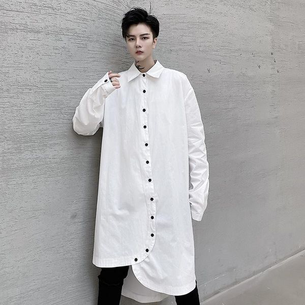 men's casual shirts extra long shirt men sleeve white color harajuku hiphop punk style, White;black
men's casual shirts extra long shirt men sleeve white color harajuku hiphop punk style, White;black
