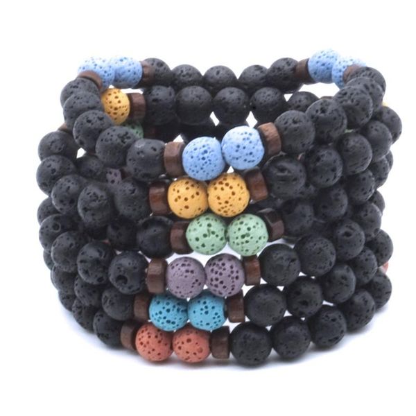 beaded, strands handmade 8mm seven chakras tibetan buddha bracelet chakra colorful lava stone diffuser bracelets men jewelry gift, Black
beaded, strands handmade 8mm seven chakras tibetan buddha bracelet chakra colorful lava stone diffuser bracelets men jewelry gift, Black