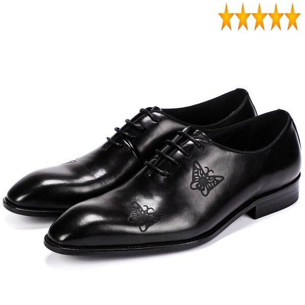 dress shoes pattern butterfly man brogue elegant formal office men pointed toe genuine leather wedding 2021, Black
dress shoes pattern butterfly man brogue elegant formal office men pointed toe genuine leather wedding 2021, Black