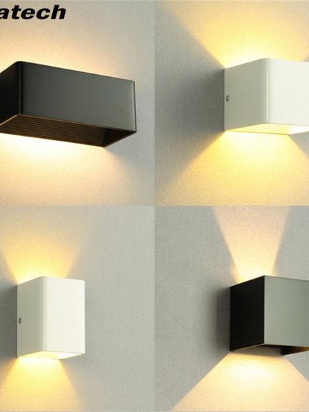 wall lamps led lamp square aluminium light bedside room bedroom home lighting indoor decoration nr-88