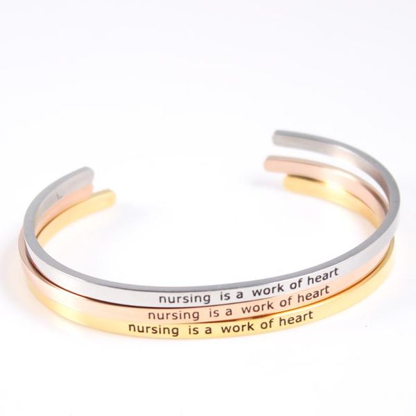 bangle "nursing is a work of heart" positive message mantra , jewelry gifts with sayings & words for women, teen girls, Black
bangle "nursing is a work of heart" positive message mantra , jewelry gifts with sayings & words for women, teen girls, Black