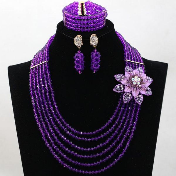 earrings & necklace charms 6 layers purple african jewelry sets crystal rhinestone party beads set lovers' gift hx745, Silver
earrings & necklace charms 6 layers purple african jewelry sets crystal rhinestone party beads set lovers' gift hx745, Silver