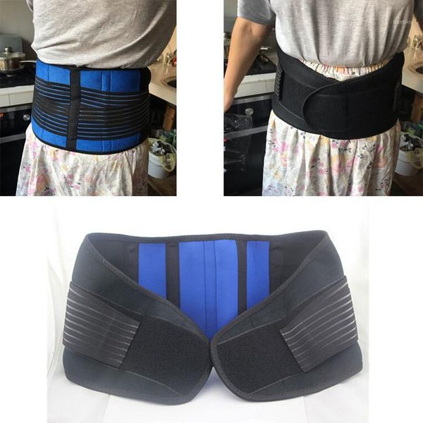 waist support sport adjustable neoprene double pull lumbar elasticated back belt brace relief band products1, Black;gray 
waist support sport adjustable neoprene double pull lumbar elasticated back belt brace relief band products1, Black;gray