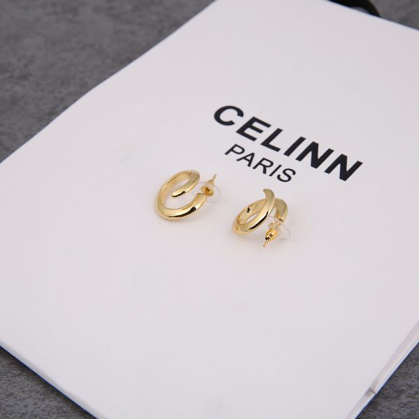 aaa designer jewelry new irregular twisted circle for women's fashion simple brass 925 silver needle earrings, Golden 
aaa designer jewelry new irregular twisted circle for women's fashion simple brass 925 silver needle earrings, Golden