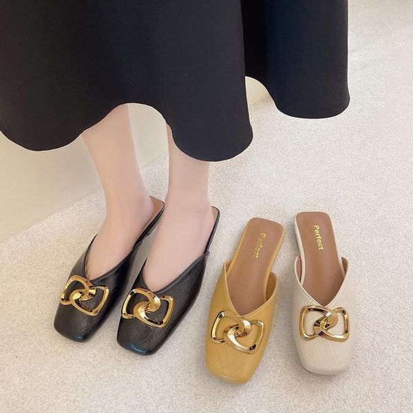 shoes woman's slippers square toe rivet female mule slides fashion 2021 cover soft mules flat luxury spring basic metal decorati, Black
shoes woman's slippers square toe rivet female mule slides fashion 2021 cover soft mules flat luxury spring basic metal decorati, Black