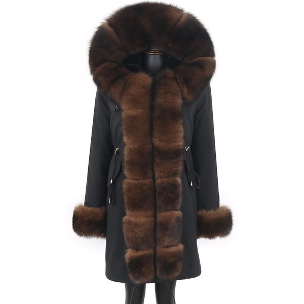 women's fur & faux 2021 women real coat natural collar loose long parkas winter jacket big outerwear detachable, Black
women's fur & faux 2021 women real coat natural collar loose long parkas winter jacket big outerwear detachable, Black