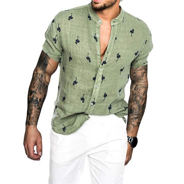 hawaiian shirts short sleeve wild goose print button linen summer hombre men's shirt casual slim fit kg-105, White;black
hawaiian shirts short sleeve wild goose print button linen summer hombre men's shirt casual slim fit kg-105, White;black