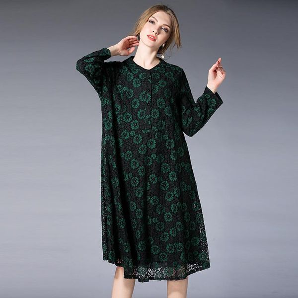 casual dresses lace dress women plus size party long sleeve 2021 spring black vintage fashion lady oversized summer, Black;gray
casual dresses lace dress women plus size party long sleeve 2021 spring black vintage fashion lady oversized summer, Black;gray