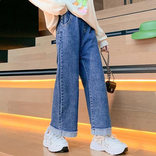 trousers girls wide-leg pants spring autumn teenage fashion casual straight-leg kids solid color jeans children denim 5-16y, Blue
trousers girls wide-leg pants spring autumn teenage fashion casual straight-leg kids solid color jeans children denim 5-16y, Blue