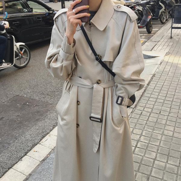 new autumn women trench coat blue lady clothes spring long double-breasted belt trench outerwear jk354, Tan;black
new autumn women trench coat blue lady clothes spring long double-breasted belt trench outerwear jk354, Tan;black