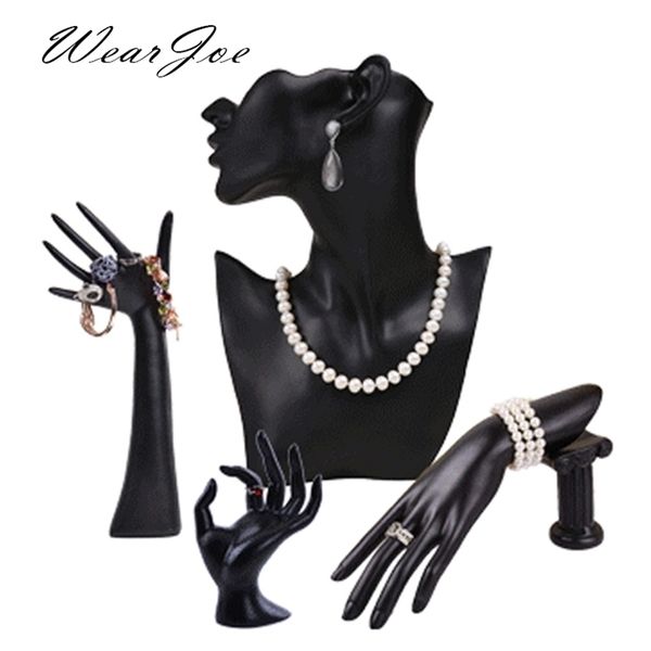 elegant resin mannequin ring earring bracelet jewelry pendant necklace display stand holder bust model show decorate counter kit 211105, Black
elegant resin mannequin ring earring bracelet jewelry pendant necklace display stand holder bust model show decorate counter kit 211105, Black