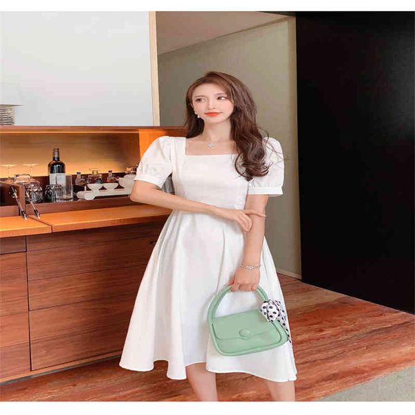 summer korean japanese style womens summer french white skirt elegant fashion style square neck polka dot dress, Black;gray
summer korean japanese style womens summer french white skirt elegant fashion style square neck polka dot dress, Black;gray