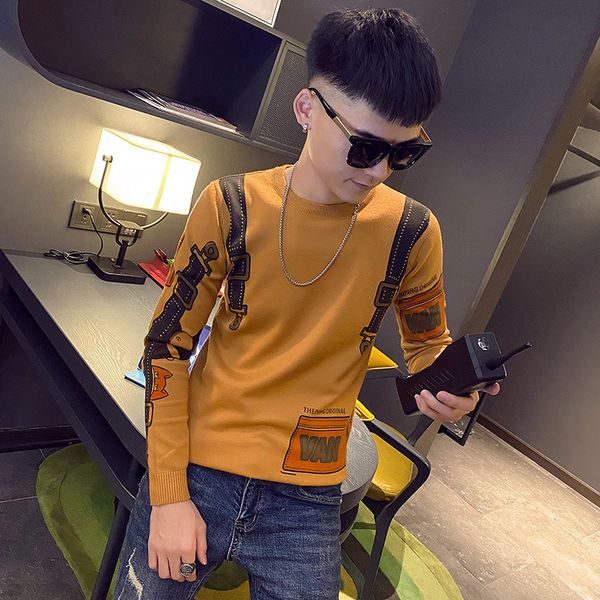 2021 new ksp-39 autumn and winter models of casual self-cultivation fashions men's fun printed overalls knit shirt backersqil6, White;black
2021 new ksp-39 autumn and winter models of casual self-cultivation fashions men's fun printed overalls knit shirt backersqil6, White;black