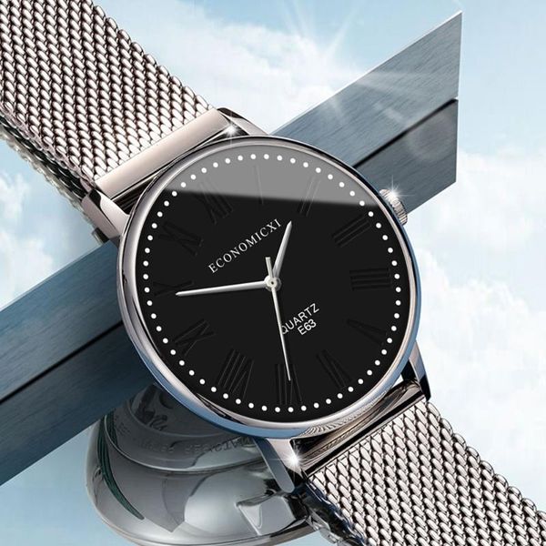 wristwatches luxury men's silver business watches casual simple stainless steel mesh belt wild quartz wrist watch zegarek meski gift, Slivery;brown
wristwatches luxury men's silver business watches casual simple stainless steel mesh belt wild quartz wrist watch zegarek meski gift, Slivery;brown