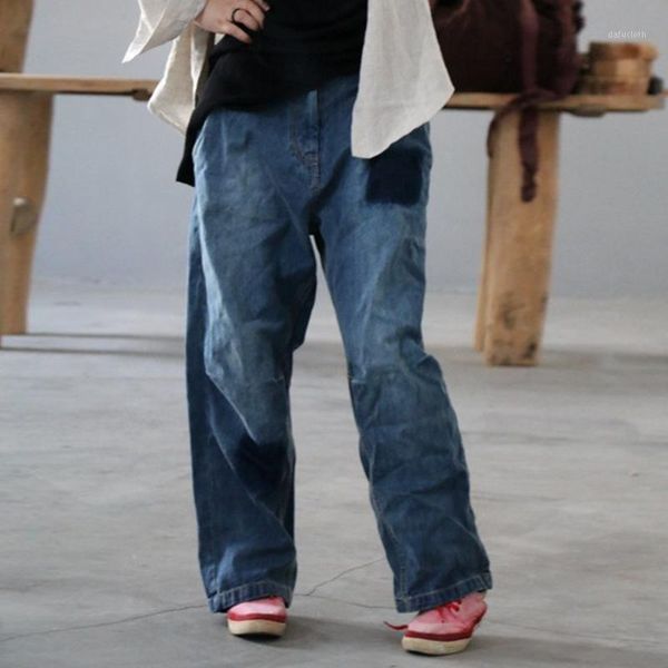 women long denim pants patchwork 2021 spring autumn pockets vintage casual blue loose stright jeans women's
women long denim pants patchwork 2021 spring autumn pockets vintage casual blue loose stright jeans women's