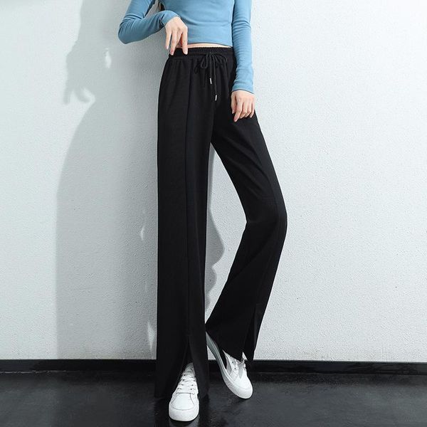 women's pants & capris split wide leg high waist drooping spring and autumn thin knitted straight loose casual mop, Black;white
women's pants & capris split wide leg high waist drooping spring and autumn thin knitted straight loose casual mop, Black;white