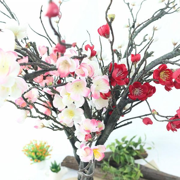 new chinese style artificial plum fake cherry branch silk flower home decor wedding party
new chinese style artificial plum fake cherry branch silk flower home decor wedding party