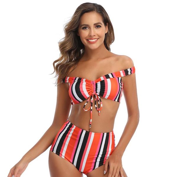 swimwear woman striped two-pieces split swimsuit push up padded wireless polyester orange bathing suit beachwear bikini set
swimwear woman striped two-pieces split swimsuit push up padded wireless polyester orange bathing suit beachwear bikini set