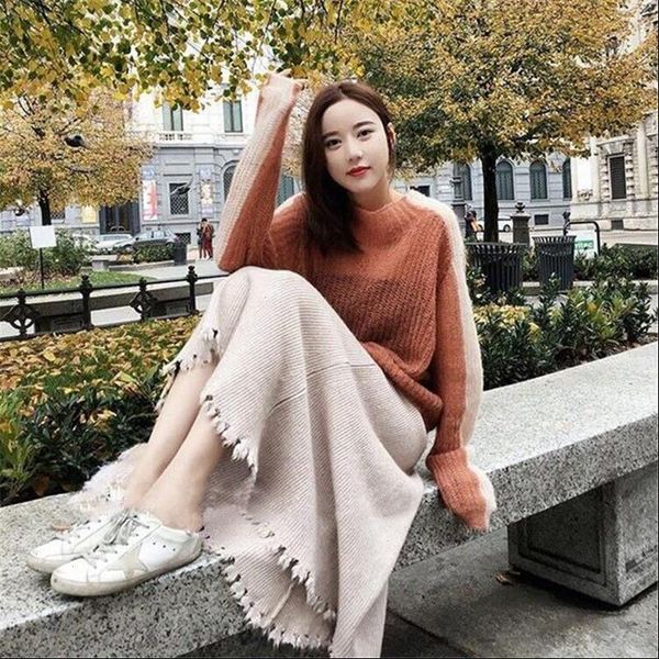 vintage 2021 winter women thick sweater skirt elastic high waist pleated midi knitted skirt a line female solid elegant skirts, Black
vintage 2021 winter women thick sweater skirt elastic high waist pleated midi knitted skirt a line female solid elegant skirts, Black