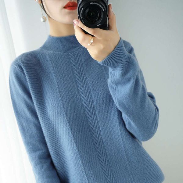 2021new autumn and winter women's half high neck loose long sleeve pullover versatile pure wool sweater cashmere knitted bottom coat, White;black
2021new autumn and winter women's half high neck loose long sleeve pullover versatile pure wool sweater cashmere knitted bottom coat, White;black