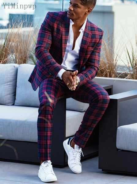 plaid mens suit blazer jacket men tuxedos wedding suits 2 piece prom suits slim fit costume mariage homme coat pant, Black
plaid mens suit blazer jacket men tuxedos wedding suits 2 piece prom suits slim fit costume mariage homme coat pant, Black