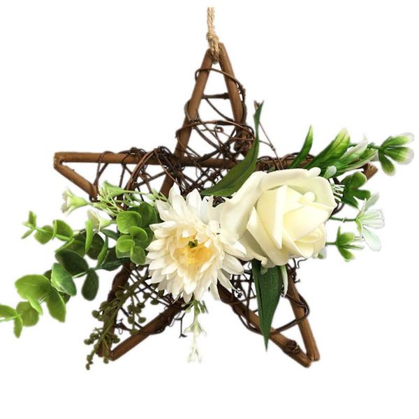 decorative flowers & wreaths rattan hoop pendant five-pointed star artificial flower wreath delicate wall window wedding home garden hanging
decorative flowers & wreaths rattan hoop pendant five-pointed star artificial flower wreath delicate wall window wedding home garden hanging