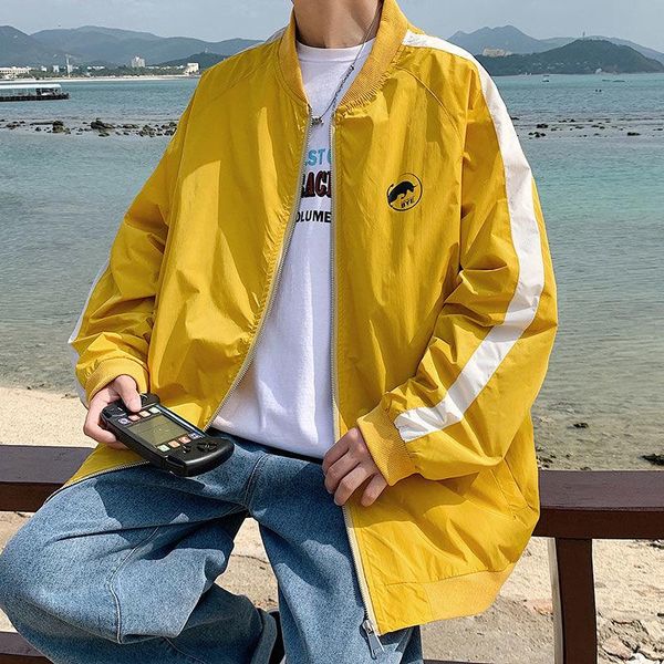 men's jackets 2021 spring and autumn youth loose simple printed jacket fashion casual stand collar all-match s-2xl, Black;brown
men's jackets 2021 spring and autumn youth loose simple printed jacket fashion casual stand collar all-match s-2xl, Black;brown