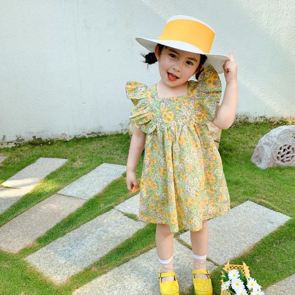 girl's dresses mihkalev 2colours 2021 summer kids clothes girls floral ruffles tutu dress for children party dance princess, Red;yellow
girl's dresses mihkalev 2colours 2021 summer kids clothes girls floral ruffles tutu dress for children party dance princess, Red;yellow