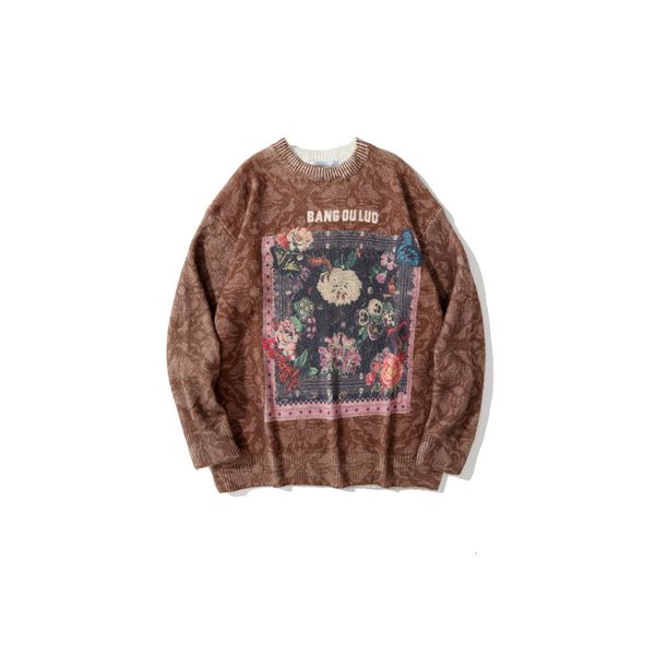 sweater knit wind flower print t shirt men's bf lazy fashion loose round neck pullover, White;black
sweater knit wind flower print t shirt men's bf lazy fashion loose round neck pullover, White;black