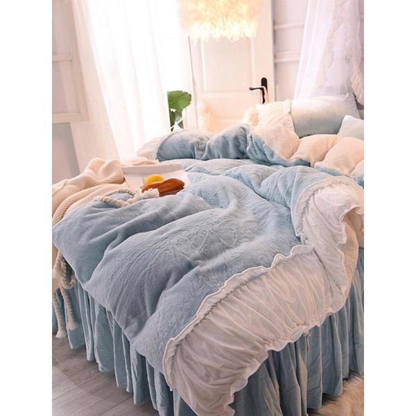 bedding sets 1.2/1.5/1.8/2.0m home quilt cover 4pc angora bed sheet winter autumn el plush bedclothes with pillow case set y162
bedding sets 1.2/1.5/1.8/2.0m home quilt cover 4pc angora bed sheet winter autumn el plush bedclothes with pillow case set y162