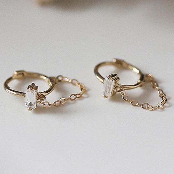 hoop & huggie 925 sterling silver earrings shiny small square zircon for women link chain tassel korean jewelry, Golden;silver
hoop & huggie 925 sterling silver earrings shiny small square zircon for women link chain tassel korean jewelry, Golden;silver